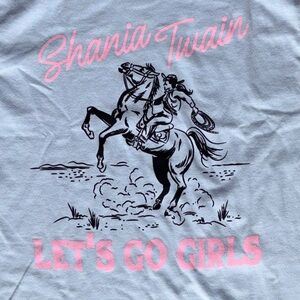 Shania Twain Let’s Go Girls Cowgirl Shrunken Fit T-Shirt XL (juniors)
